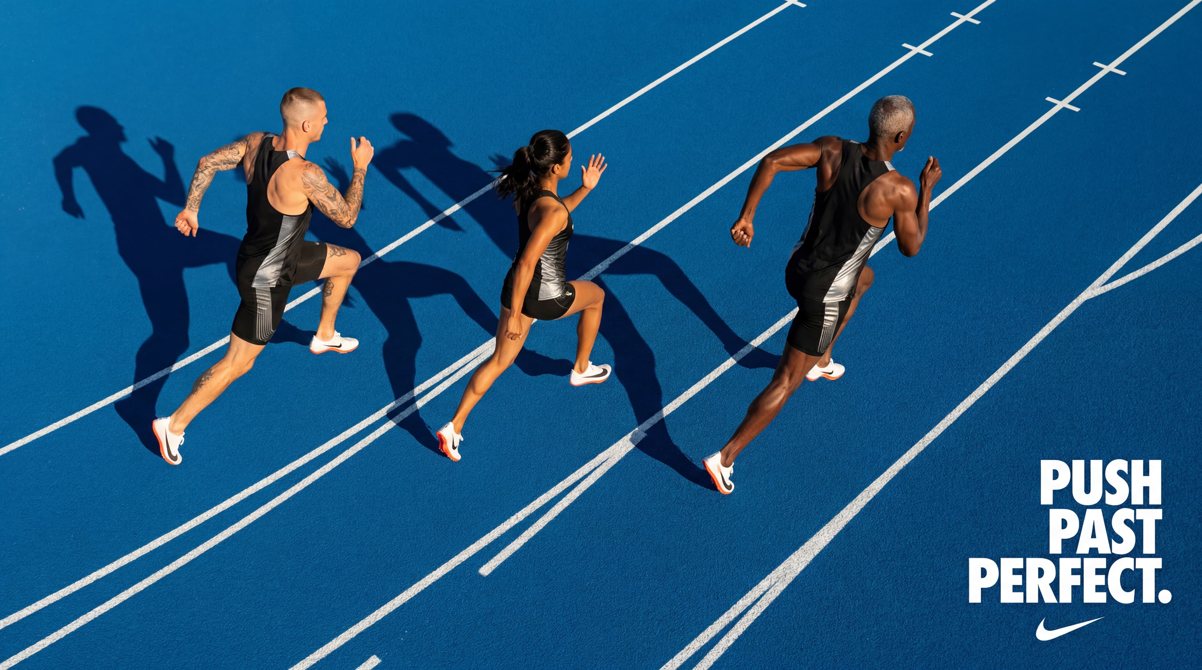AI-generated abstract sports image with bold high-contrast shapes
